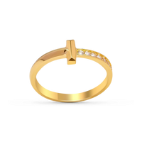 Small Bar Ring | 10k Yellow/White/Rose Gold