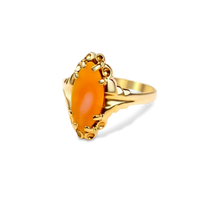 womens gold coral ring, 10k gold womens ring, antique vintage gold coral ring toronto, womens gold rings toronto