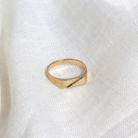 Short Bar Ring | 10k Yellow/White/Rose Gold