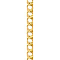 Curb Chain Bracelet | 10-14k Yellow/White/Rose Gold | 6.5-8.5" | 7mm