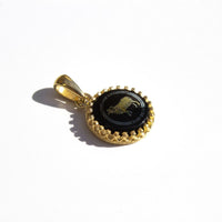 Aries Zodiac Pendant | 10k Gold and Onyx | 16-28"