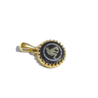 Aquarius Zodiac Pendant | 10k Gold and Onyx | 16-28"