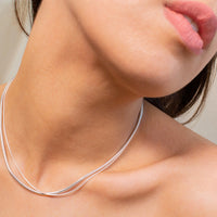 womens silver jewellery chokers toronto, thick silver snake necklace