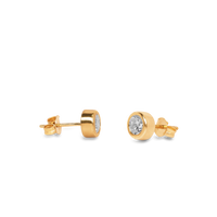 10k gold diamond stud earrings, gold diamond stud earrings, yellow gold ball stud earrings