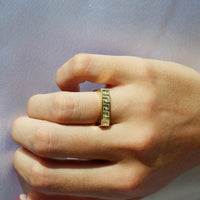 chunky rose gold versace ring toronto