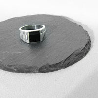 mens silver ring, toronto handmade silver mens ring, mens ring onyx, mens toronto silver jewellery, made in canada, cheap solid silver mens ring