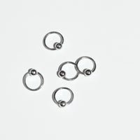 Silver Nose Hoop Captive Bead Canada, Tiny Silver Nose Ring Canada 