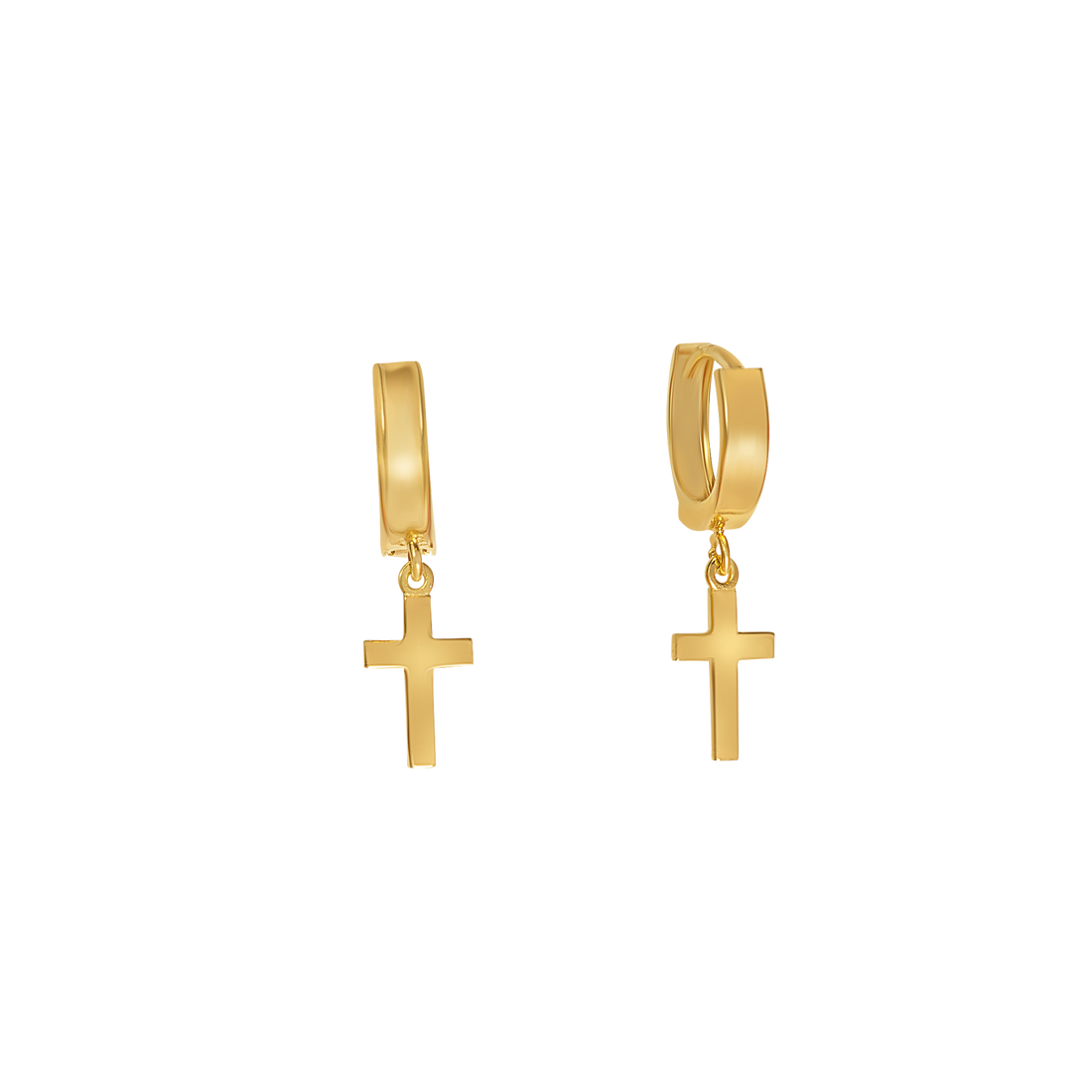 huggies with hanging cross gold, buy huggie with cross toronto, buy 10k huggie with cross canada, toronto huggies with hanging cross, mens huggies with cross 10k canada