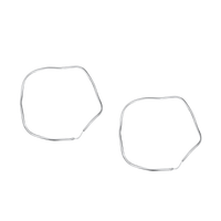 wavy silver hoop toronto, sterling silver earrings hoops canada, womens silver hoop earrings