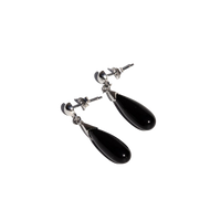 silver onyx earrings canada, dangling onyx earrings, silver dangle onyx earrings canada
