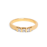 Three Stone Diamond Ring Band | 0.18CT | 10-14k Yellow/White/Rose Gold