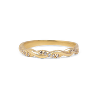 Braided CZ Ring | 10k-14k Yellow/White/Rose Gold