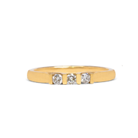 Three Stone Diamond Ring Band | 0.18CT | 10-14k Yellow/White/Rose Gold