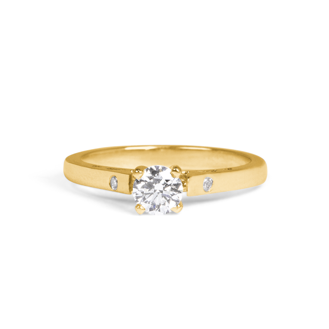 round solitaire ring, 0.4ct round solitaire engagement ring