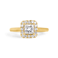 square diamond with halo, square halo engagement rings