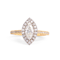 halo marquise engagement ring
