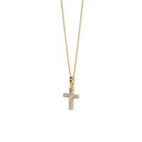 gold chain with cross canada, gold cz cross canada, gold diamond cross canada