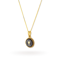 Cancer Zodiac Pendant | 10k Gold and Onyx | 16-28"
