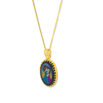 10k large angel pendant canada, gold cuban link chain with angel pendant, christian gold pendant necklace