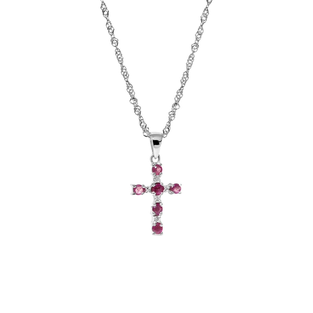 real ruby cross canada, Ruby silver cross pendant canada, large silver cross pendant toronto on, silver necklace womens canada