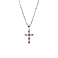 real ruby cross canada, Ruby silver cross pendant canada, large silver cross pendant toronto on, silver necklace womens canada