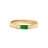 Heirloom Baguette Ring with Birthstones | 10k-14k Yellow/White/Rose Gold
