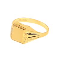 Fancy Signet Ring for Engraving | 10k Yellow/White/Rose Gold