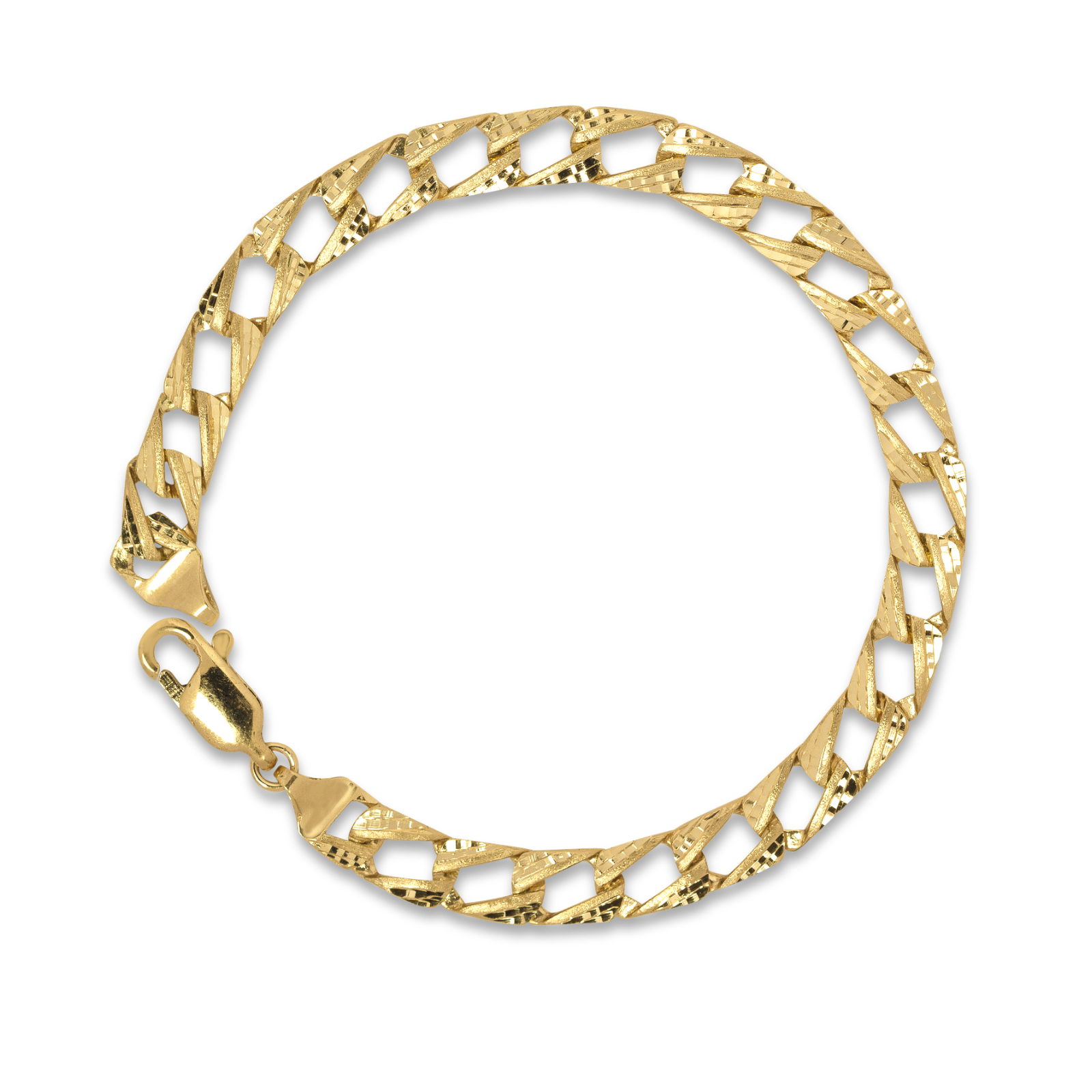 Men s Gold Curb Bracelet 7mm Canada Men s 10k Gold Bracelets