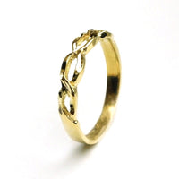 white gold chain ring, gold curb chain ring, gold chain ring design, 14k gold chain ring, vintage gold ring