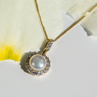 Pearl Pendant Necklace | 10k Gold | 20"