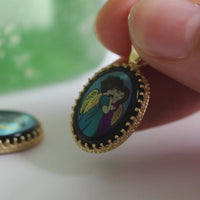Praying Angel Pendant | 10k Gold, Onyx | 16-26"