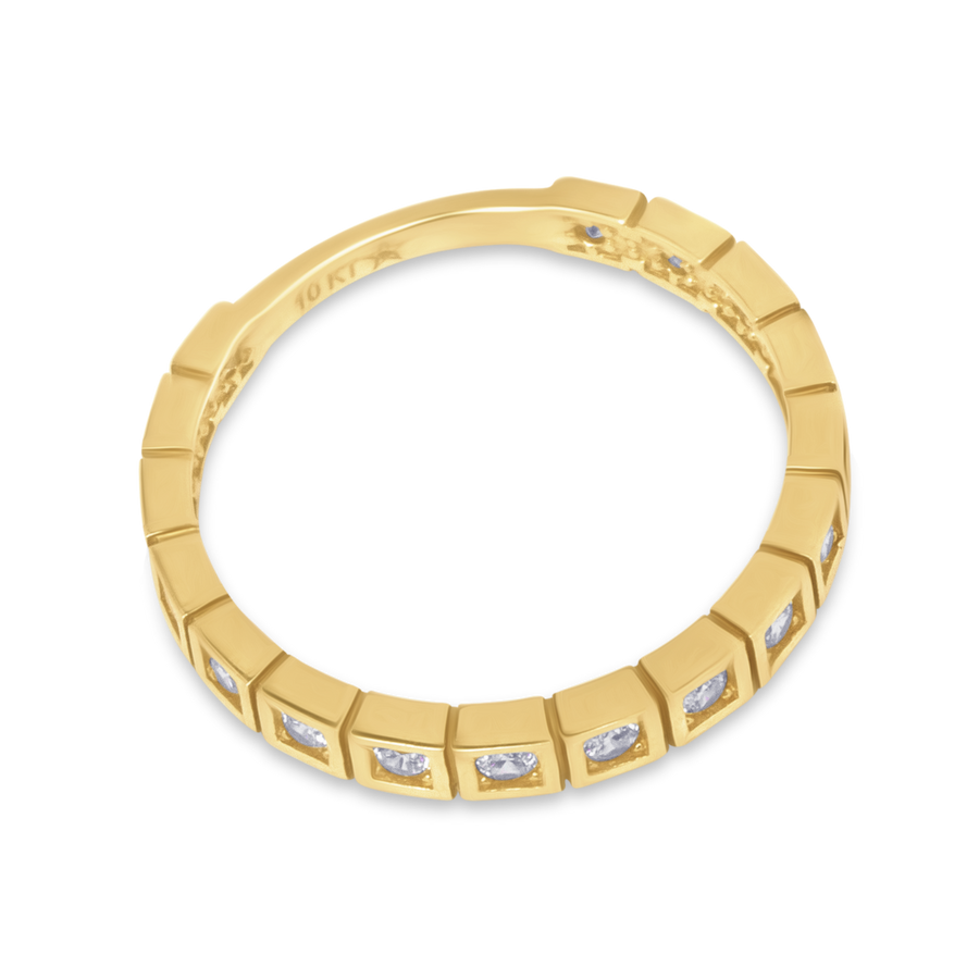 Bezeled Eternity Ring | 10k Gold