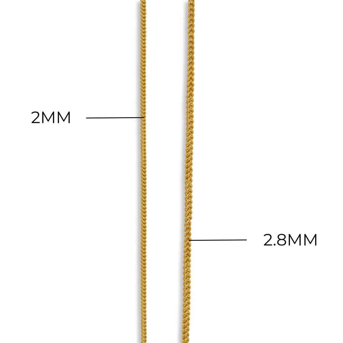 Franco Chain | 2MM | 10k Gold | 18–26"