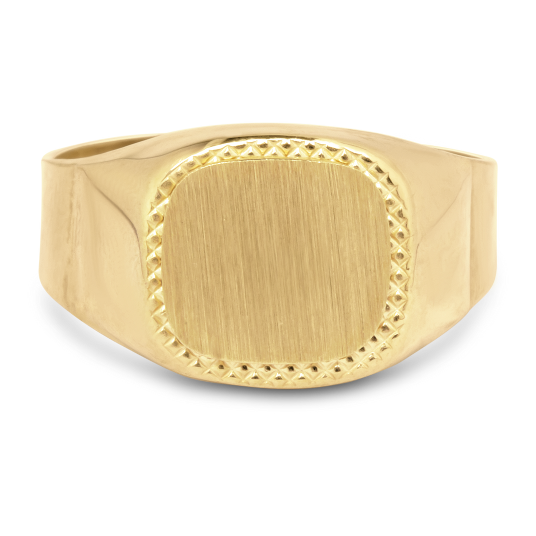 Men's Textured Signet Ring | 10k Gold