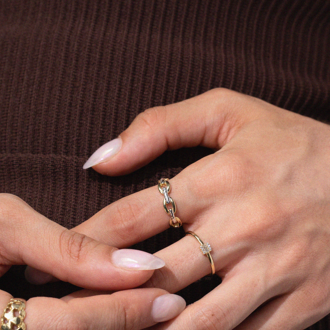 gold braided rings brand