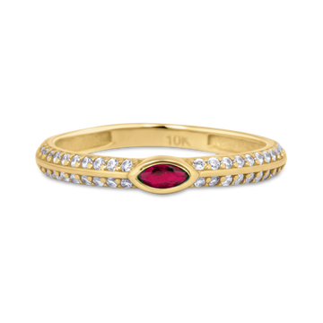 ruby stacker ring, ruby pave ring