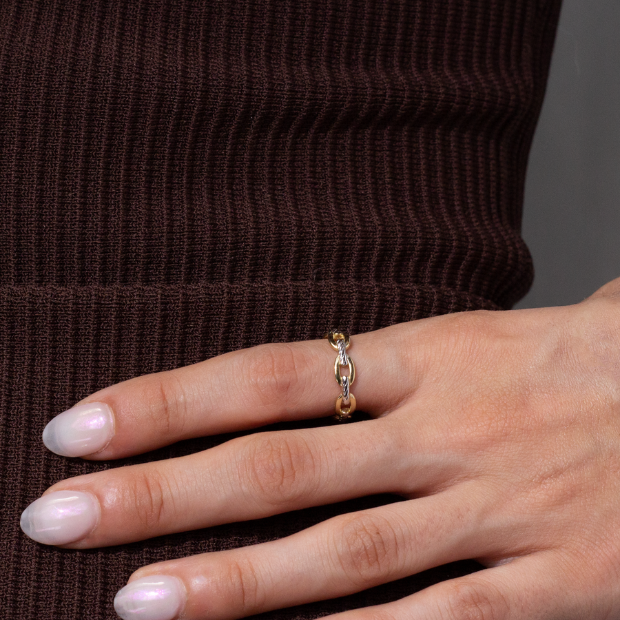 Two-Tone Braided Ring | 10k Gold