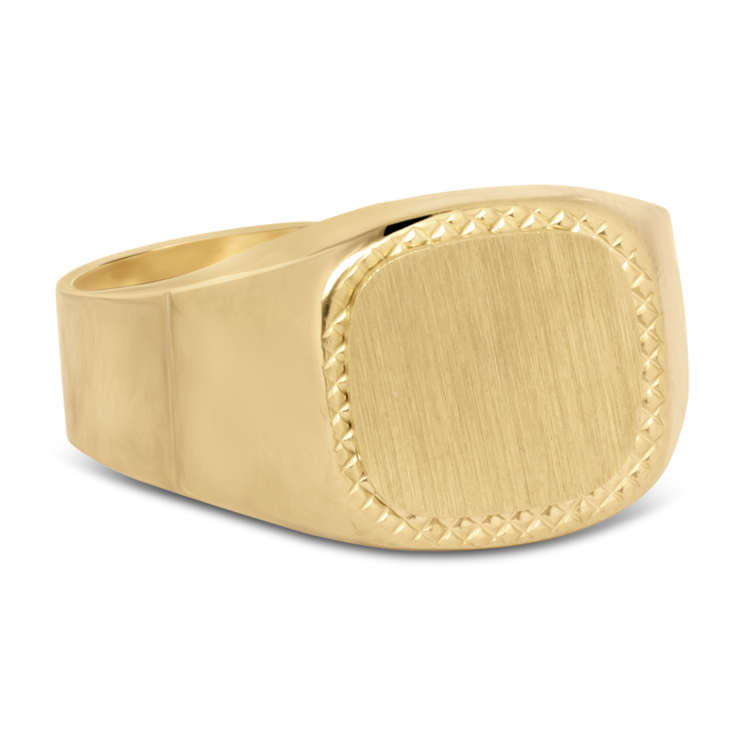 Men's Textured Signet Ring | 10k Gold