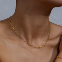 Gold Paperclip Chain | 3mm | 16"