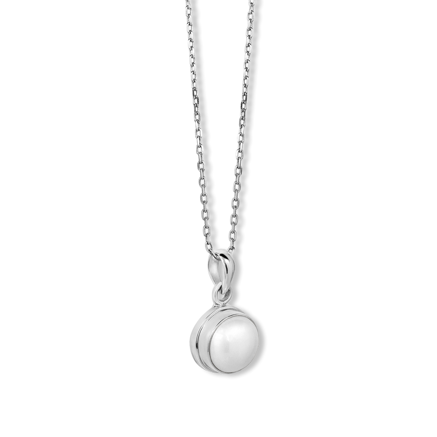 Chunky Pearl Pendant | Silver