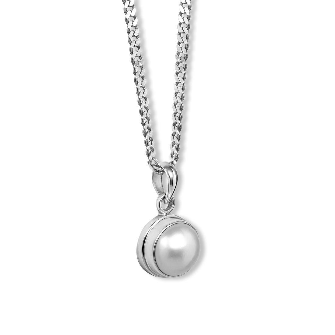 Chunky Pearl Pendant | Silver