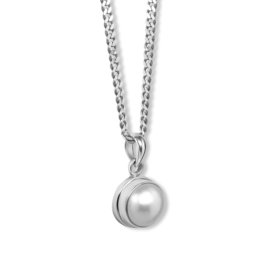 Chunky Pearl Pendant | Silver