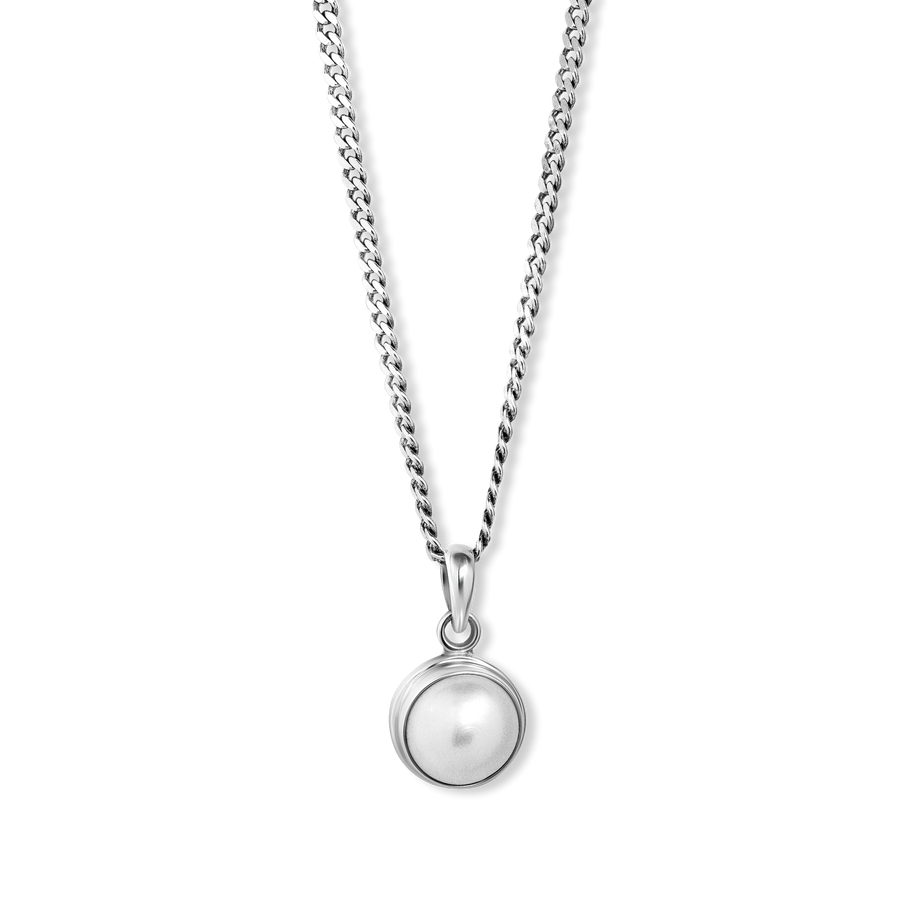 Chunky Pearl Pendant | Silver