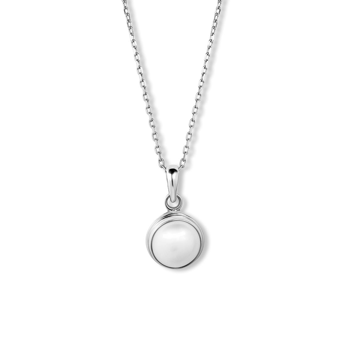 Chunky Pearl Pendant | Silver