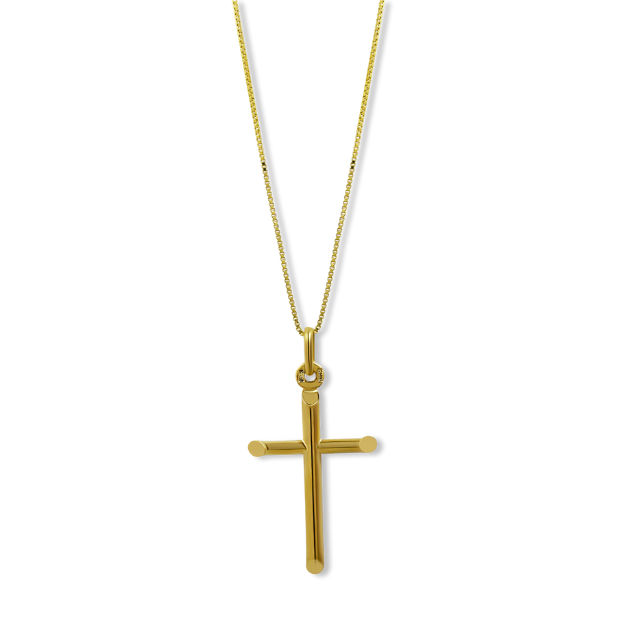 Large Cross Pendant | 10k Gold | 16–22"