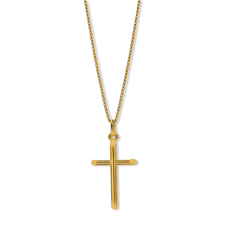 Large Cross Pendant | 10k Gold | 16–22"