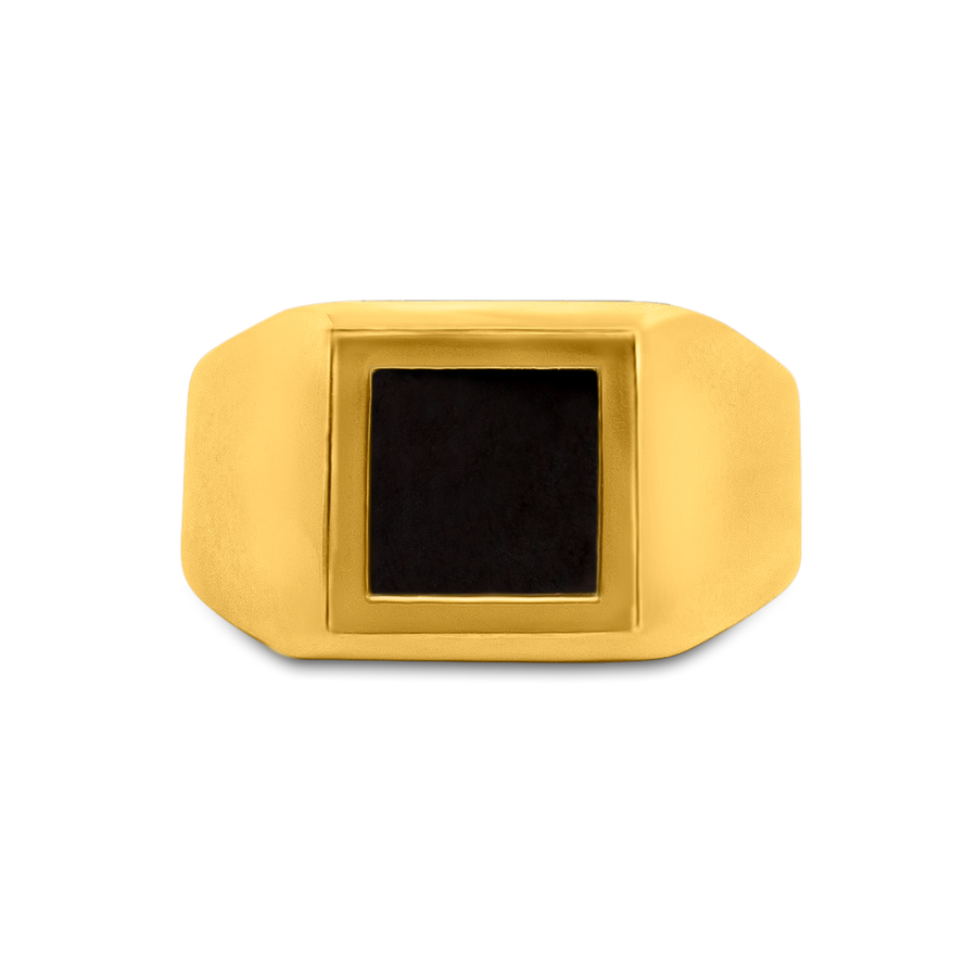 men’s gold onyx ring