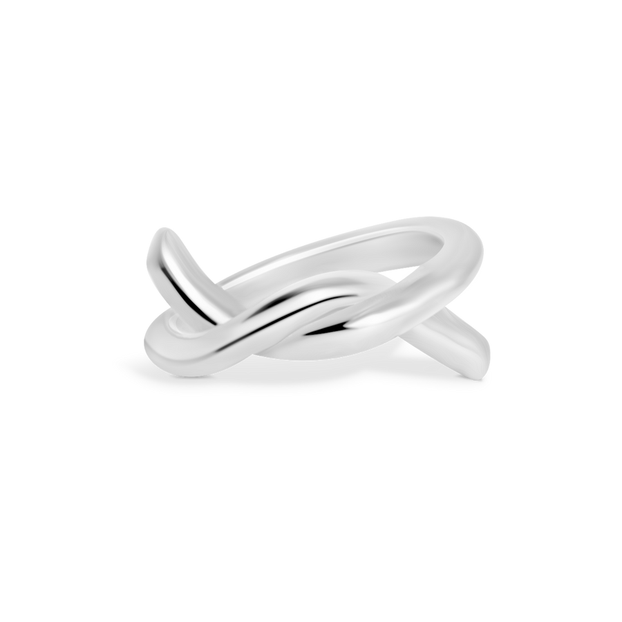 silver knot ring, unique mens silver rings