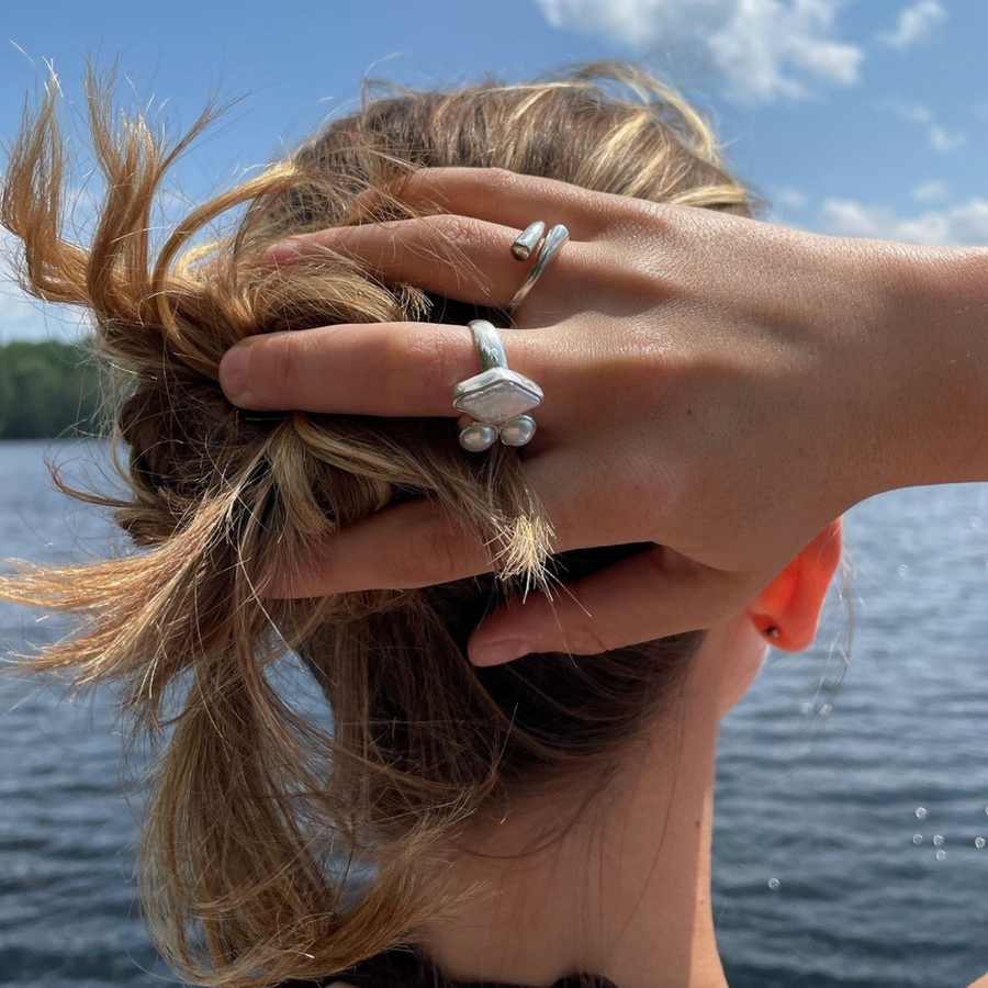 chunky silver ring