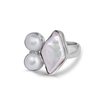 Chunky pearl rings Toronto, Triple pearl ring Toronto, Buy chunky pearl ring in Toronto